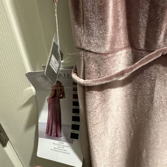 MORI LEE madeline gardner stretch velvet bridesmaid dress Prom Y2K *needs Repair - Picture 7 of 9